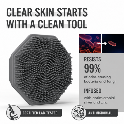 🛁 Antibacterial Silicone Body Brush for Sensitive & Acne-Prone Skin🎁