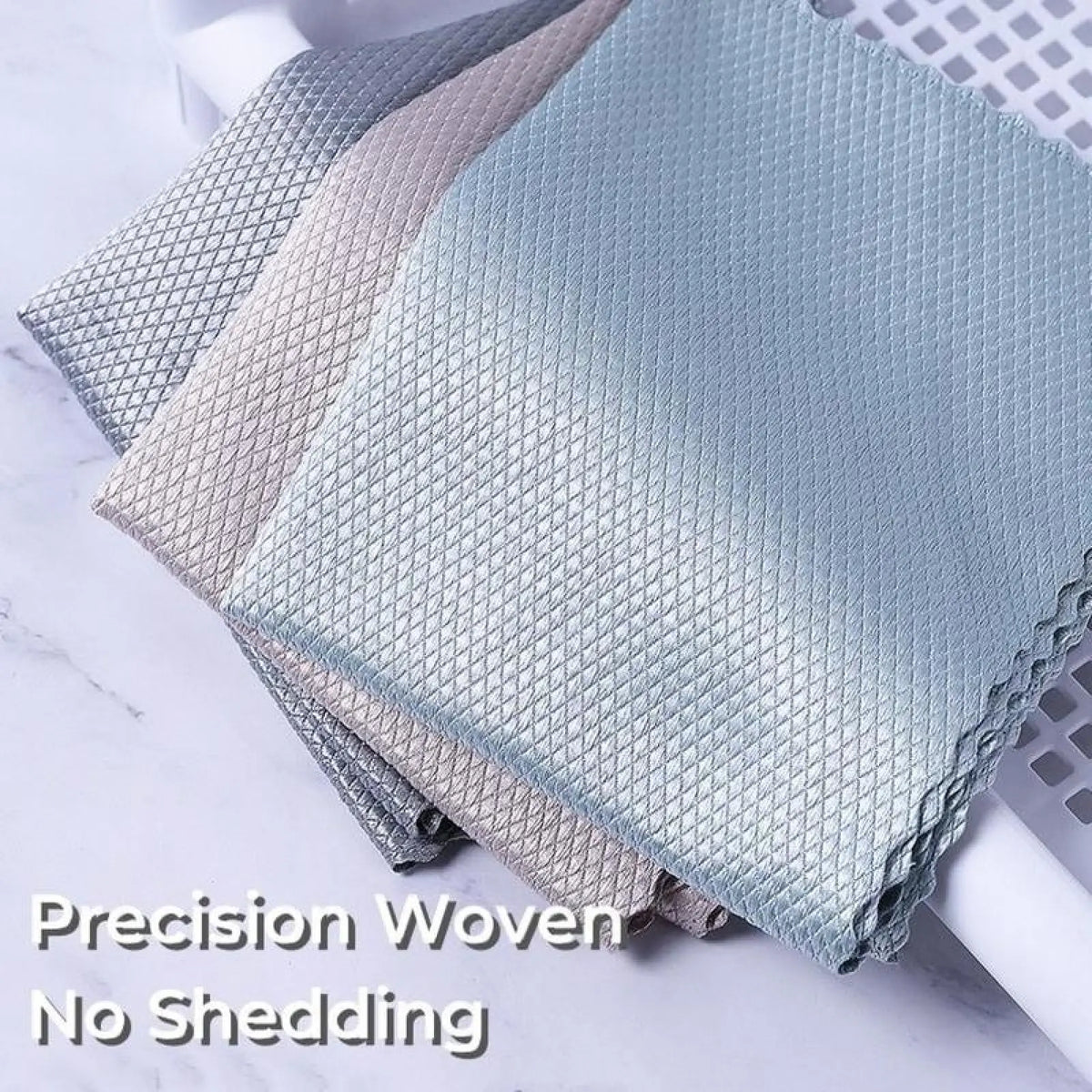🧽 10-Pack Reusable Fish Scale Microfiber Cleaning Cloths – Super Absorbent, Lint-Free & Streak-Free ✨