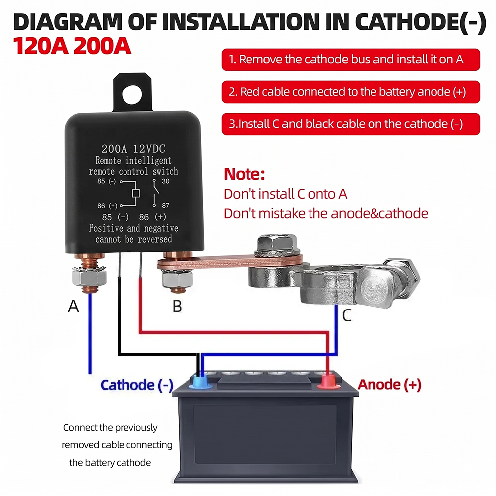 🔌WIRELESS REMOTE CONTROL BATTERY RELAY SWITCH