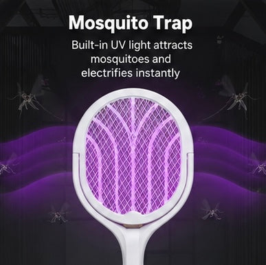 Retractable electric mosquito swatter, 1200mAh rechargeable