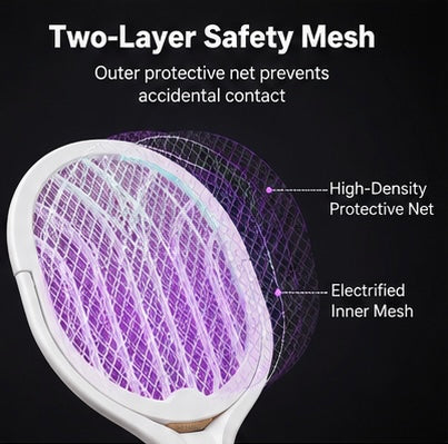 Retractable electric mosquito swatter, 1200mAh rechargeable