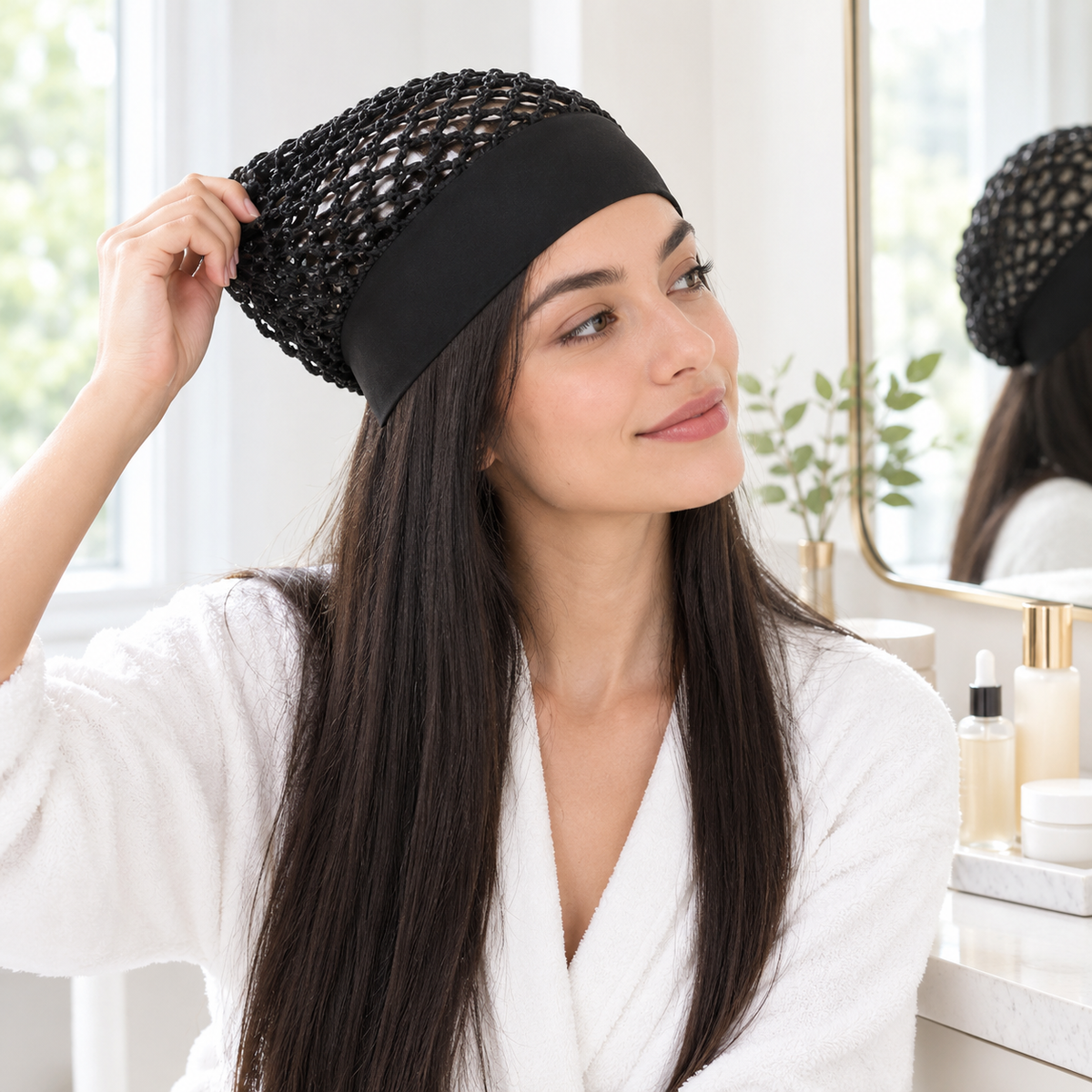 3-Pack Crochet Open-Weave Sleep Cap – Hair Protection: Wake Up to Better-Looking Hair