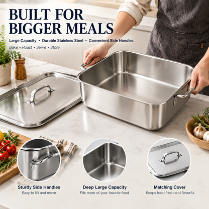 Large, extra-thick, heavy-duty baking pan; high-temperature resistant kitchen tray.