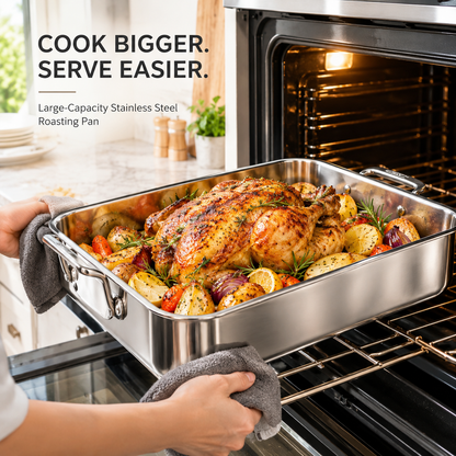 Large, extra-thick, heavy-duty baking pan; high-temperature resistant kitchen tray.