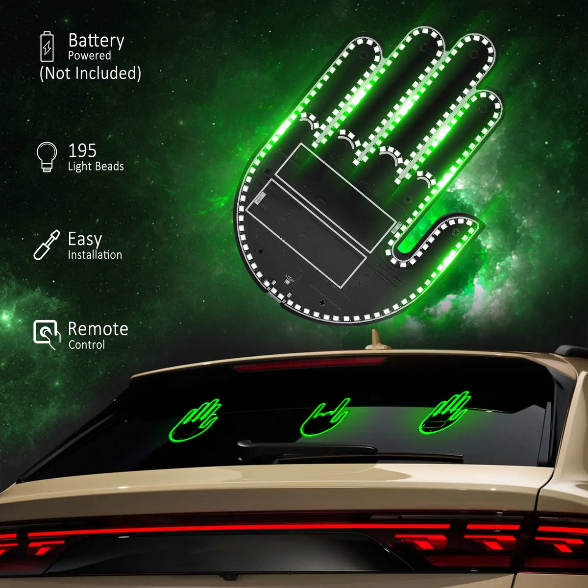 Car Gesture LED Lights — Fun, Expressive & Eye-Catching Ambient Lighting
