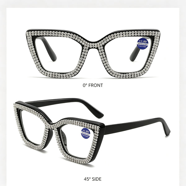 🔥Best Seller- 🐱Cat Eye Anti-Blue Light Reading Glasses 💎Diamond Inlaid