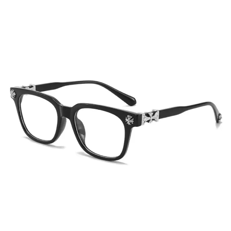 Retro Square Frame Eyeglasses – Stylish Black Fashion Glasses