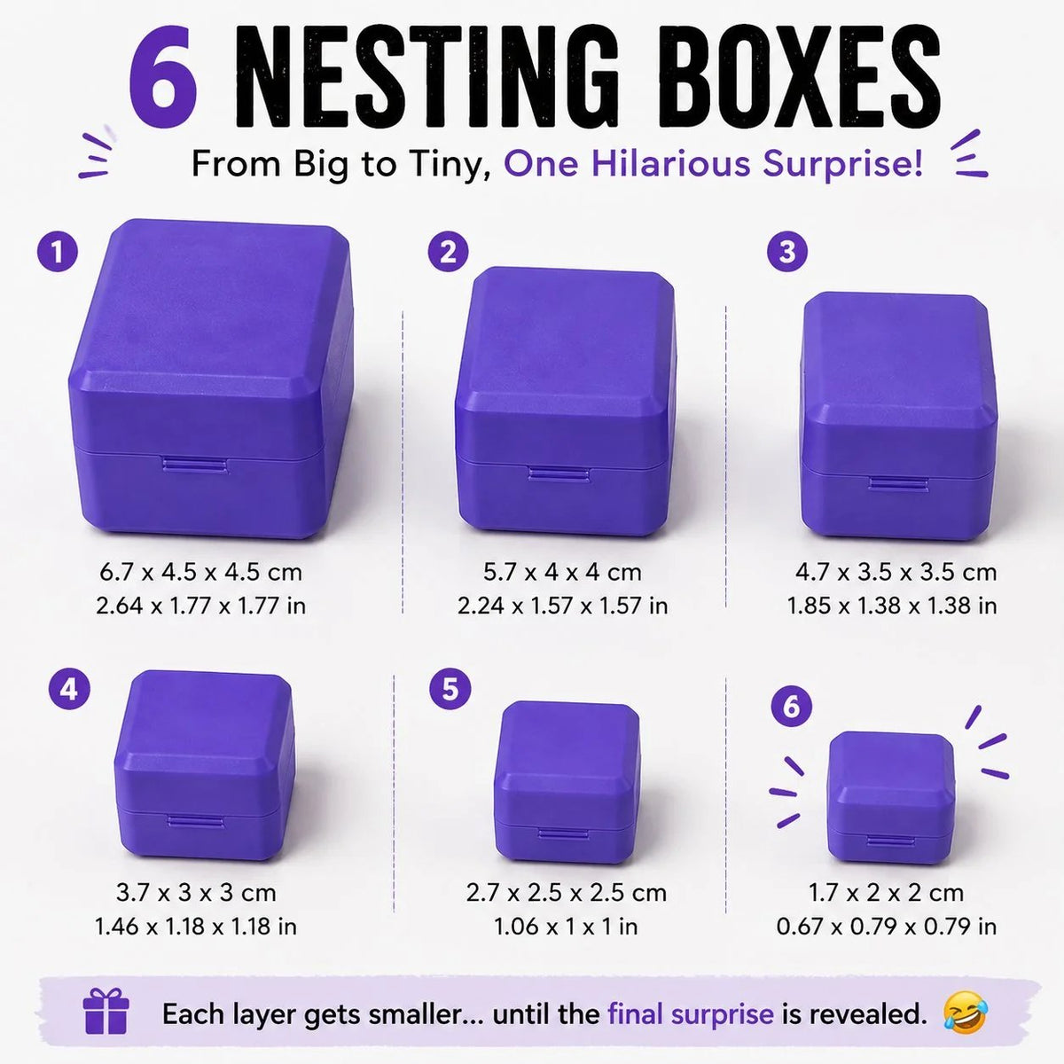 🎁 Multi-Layer Nesting Surprise Gift Box – 6 Layers Of Pure Prank Fun 😂🖕