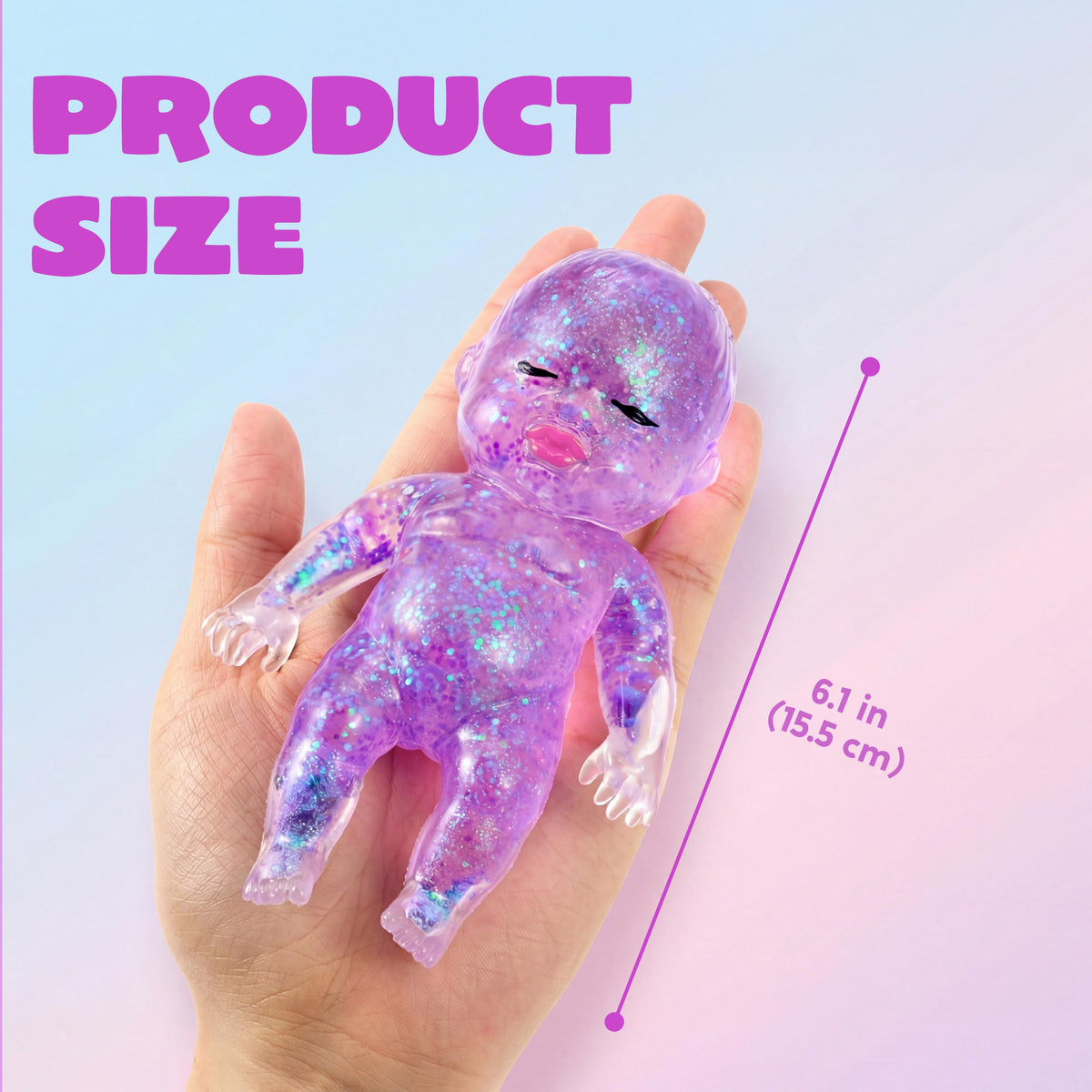 ✨ 3PCS Glitter Baby Squishies, Soft Slow-Return Toys, Party Favors & Gifts 🎁