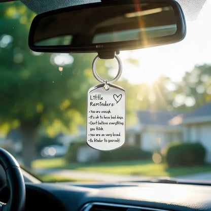 🔑🔑You Are Enough Engraved Keychain – Inspirational Reminder Gift with Gift Box | Meaningful Keepsake for Someone Special