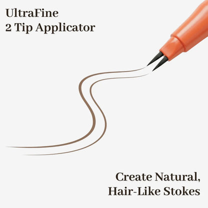 Dual-Ended Ultra-Fine Tip Eyebrow Pencil—Suitable for Beards and Eyebrows—Waterproof, Long-Lasting, and Smudge-Proof