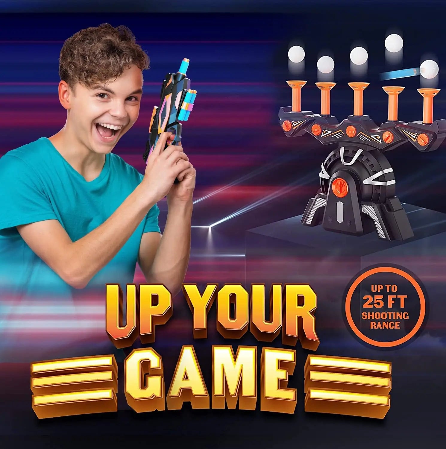 🎯 Hover Shot Shooting Toy for Kids Ages 6+ – Floating Ball Target Game with Foam Darts & Toy Gun 🎁