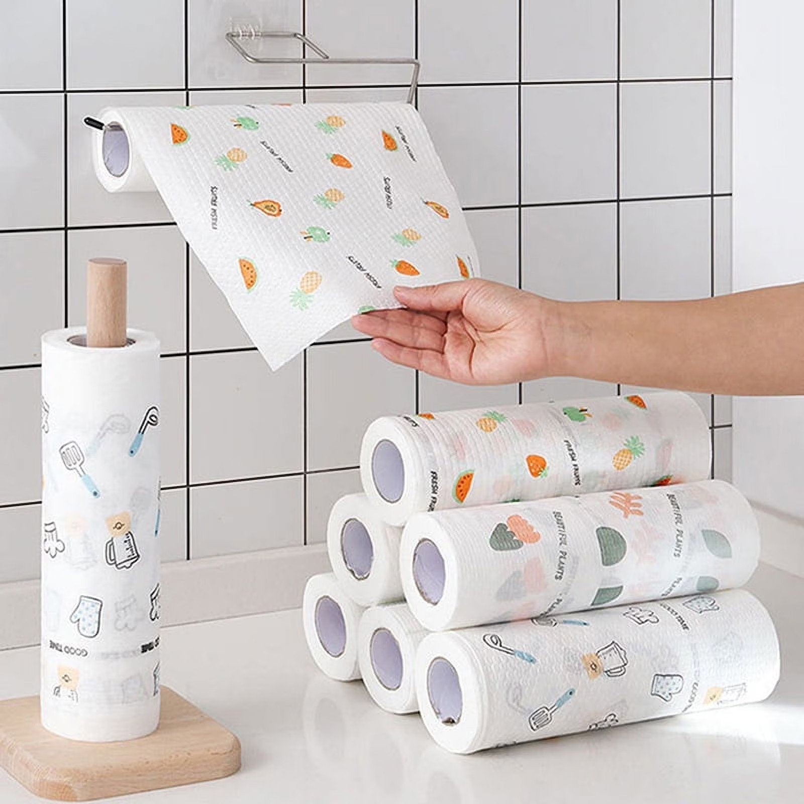🔥 50PCS Reusable Cleaning Rag Roll – Wash, Reuse & Clean More for Less 🌿