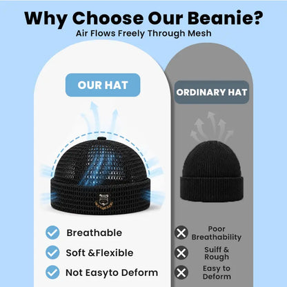 Men's 3-Pack Feather-Soft Blended Yarns Mesh Netting Beanies