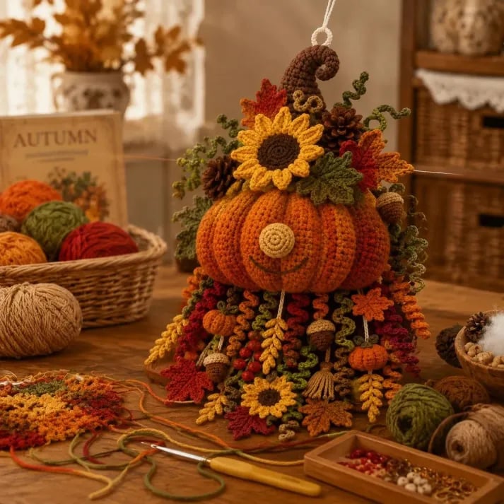 🧶 DIY Seasonal 3D Crochet Door Hanger Kit Collection — Create A Handmade Welcome For Every Season 💕