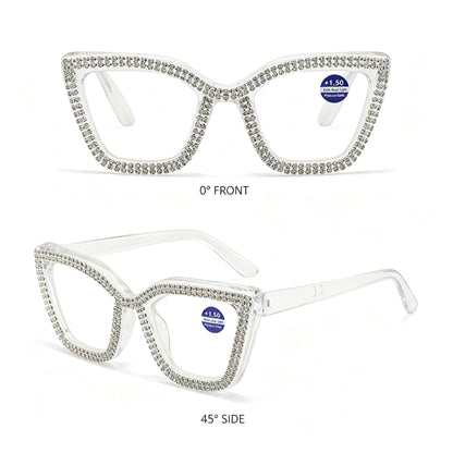 🔥Best Seller- 🐱Cat Eye Anti-Blue Light Reading Glasses 💎Diamond Inlaid