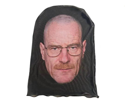 3D Mask Realistic Mask Role Playing Prop Fun Black Mesh Headset Halloween Funny（3PCS)