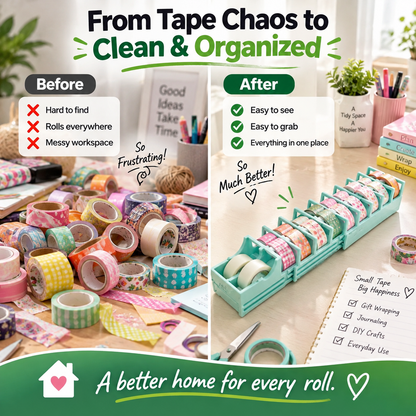 ✨ Multi-Roll Tape Dispenser – Washi Tape Organizer for Crafts, Journaling & Gift Wrapping