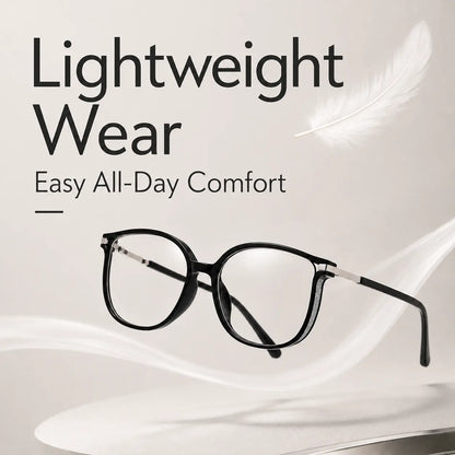 Unisex Daily Wear Semi-Rimless Metal Frame Blue Light Blocking Glasses