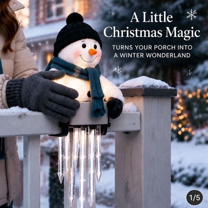 ⛄Snowman Icicle Light — Christmas Porch Decor with Warm Glow
