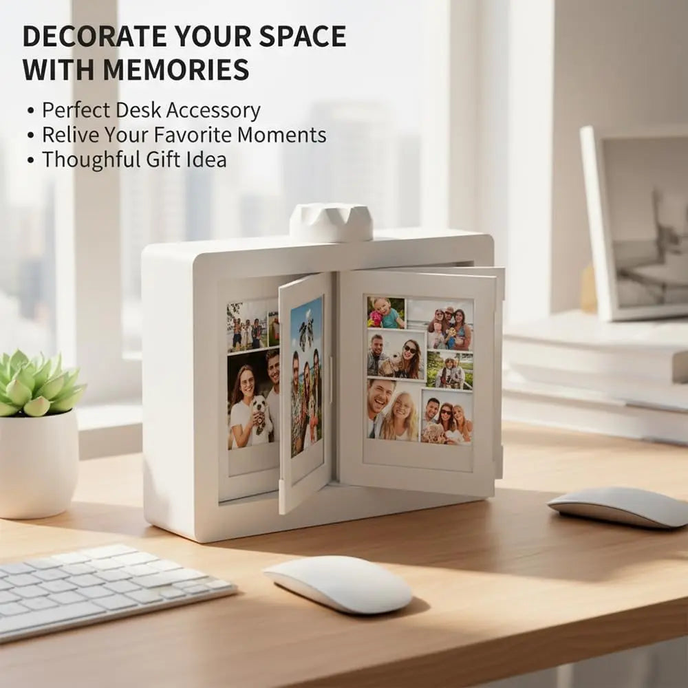 Spin Through Your Favorite Memories – A Modern Rotating Photo Display for 24 Special Moments