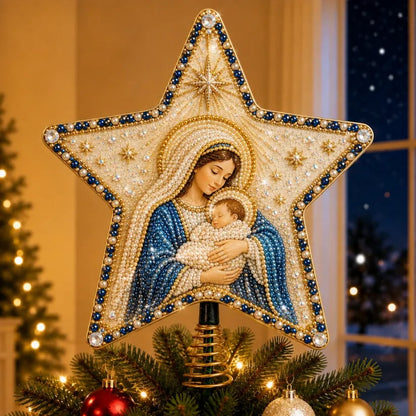 ⭐ Christian Faith Pearl Diamond Art Christmas Tree Topper Kit