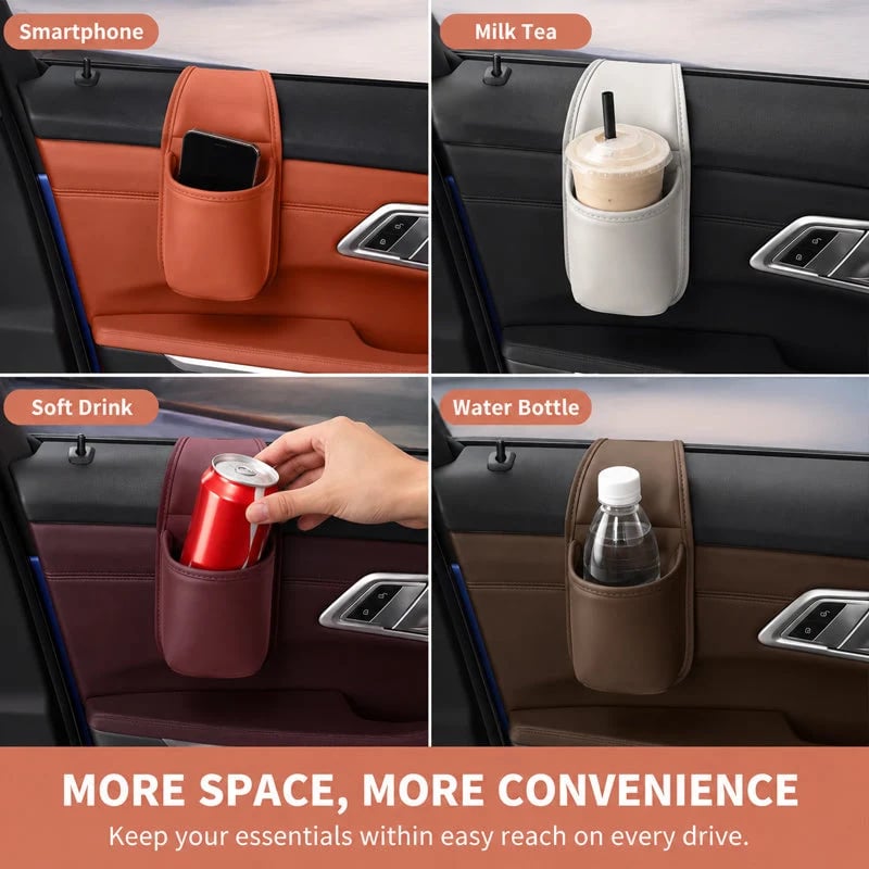 Leather Car Door Storage Pocket