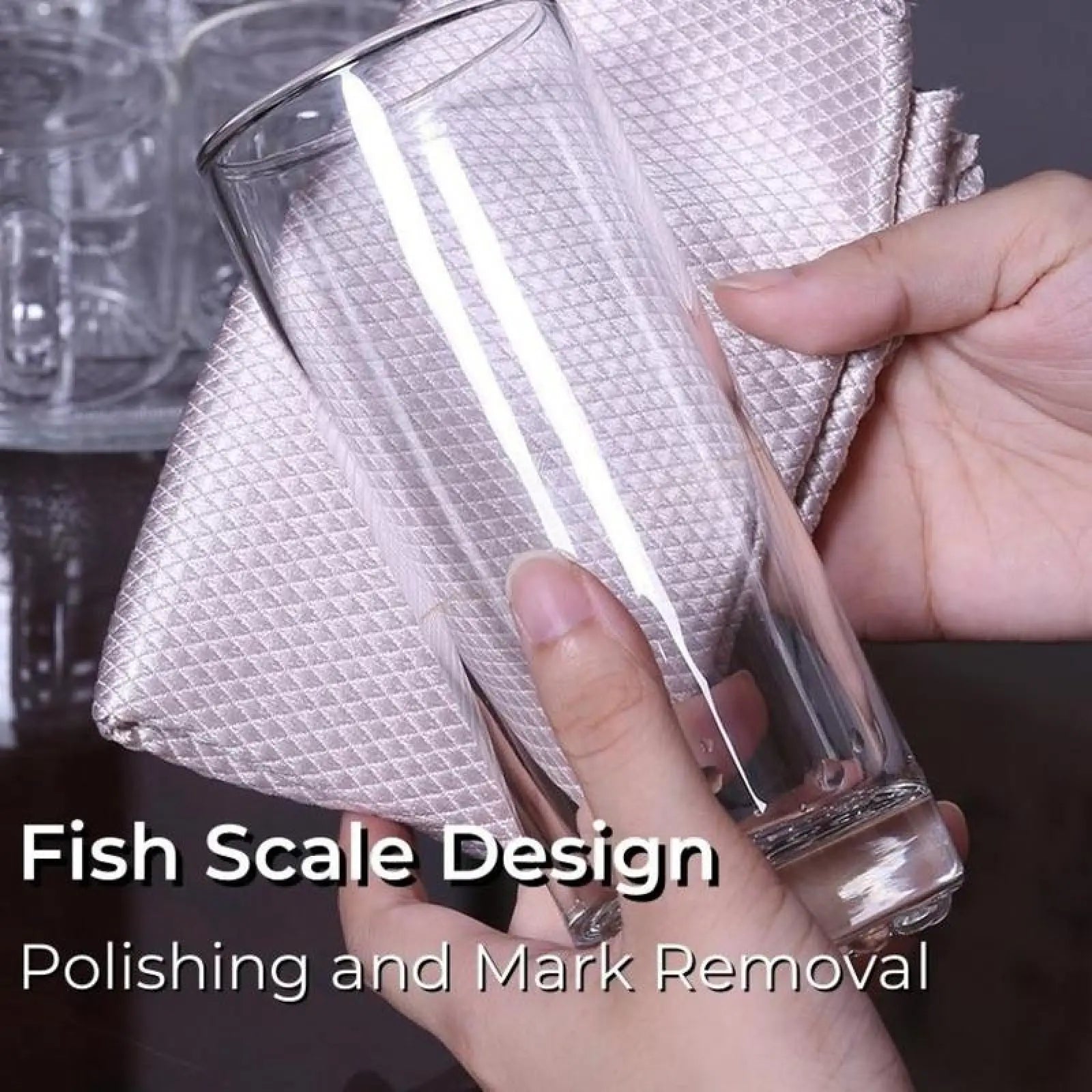🧽 10-Pack Reusable Fish Scale Microfiber Cleaning Cloths – Super Absorbent, Lint-Free & Streak-Free ✨