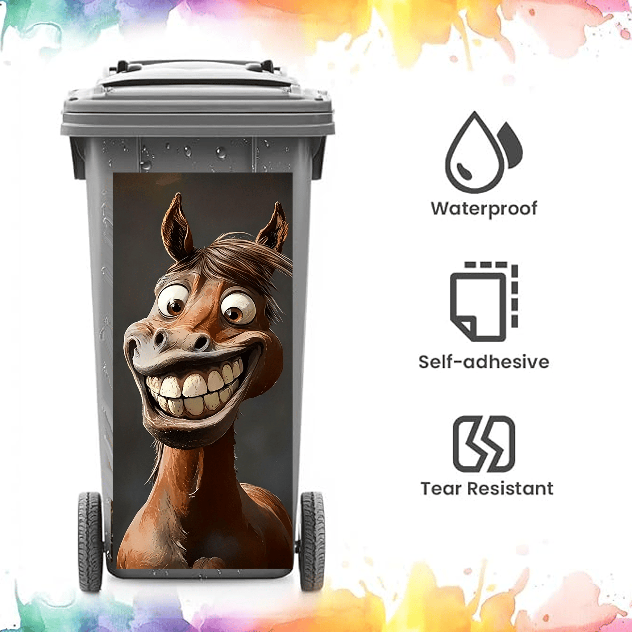 ⏳ Last Day 49% OFF -Creative Trash Can Sticker with Colourful Cartoon✨