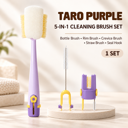 🧼 5-in-1 Bottle & Cup Cleaning Brush – Clean Every Hidden Corner