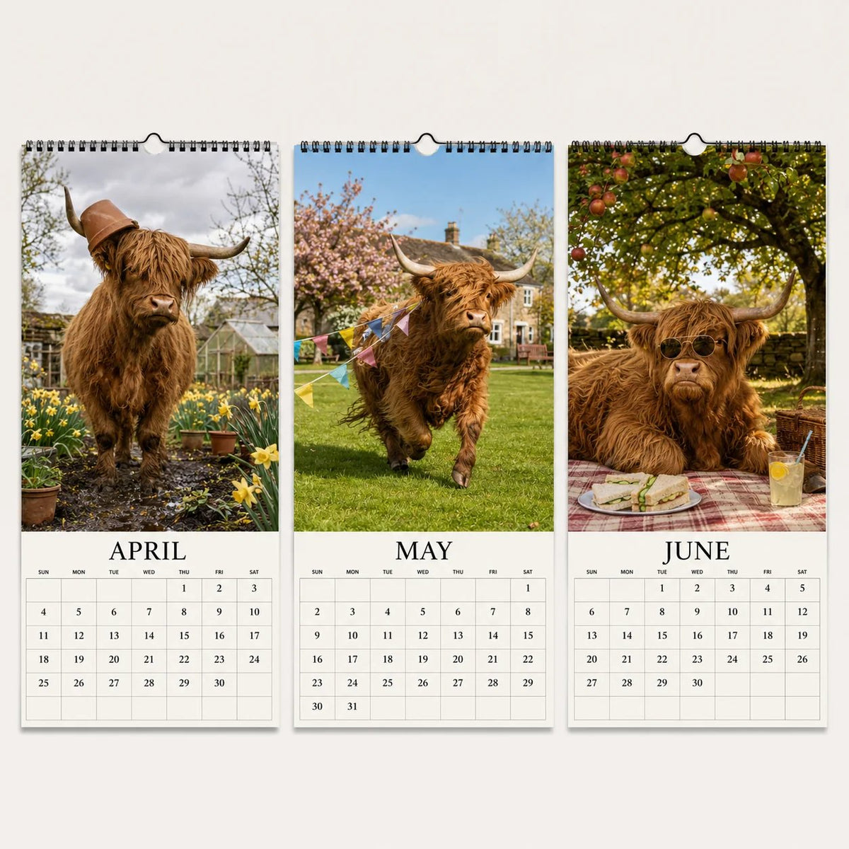 🐮📅 2027 Grumpy Highland Cows Calendar ✨