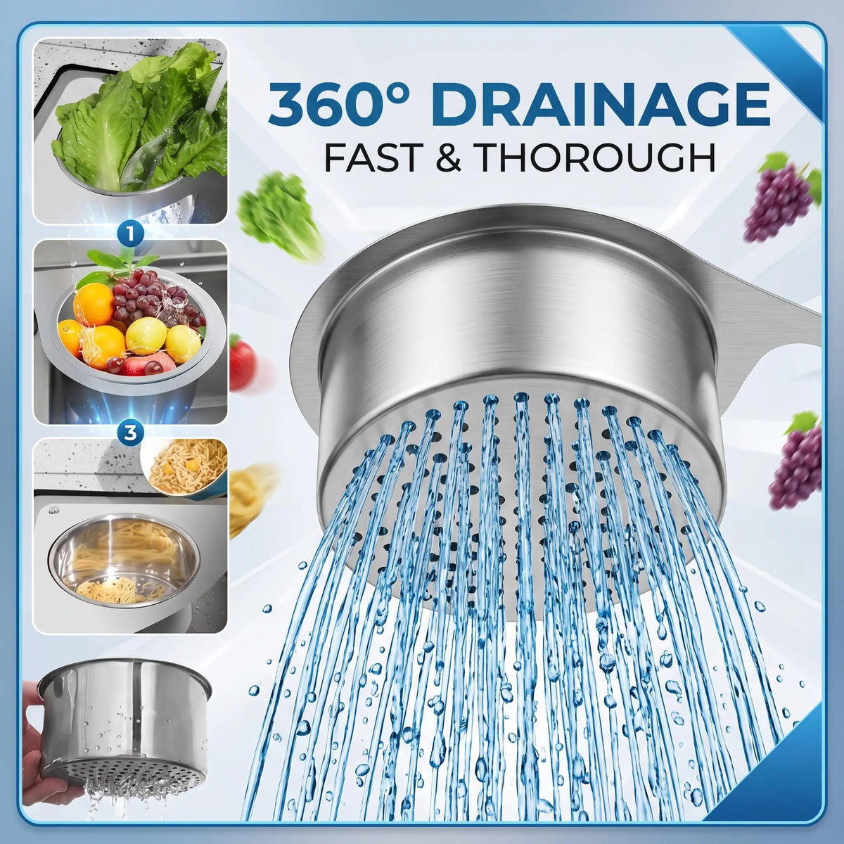BUY 1 GET 1 FREE💧Stainless Steel Swan Sink Strainer Basket🦢💧