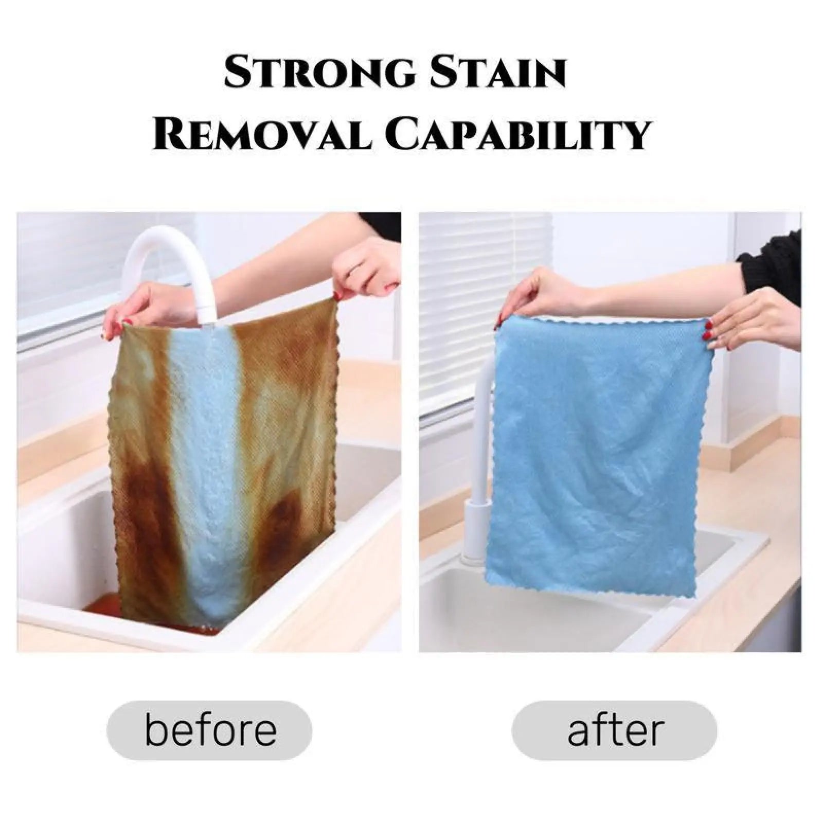 🧽 10-Pack Reusable Fish Scale Microfiber Cleaning Cloths – Super Absorbent, Lint-Free & Streak-Free ✨