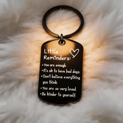 🔑🔑You Are Enough Engraved Keychain – Inspirational Reminder Gift with Gift Box | Meaningful Keepsake for Someone Special