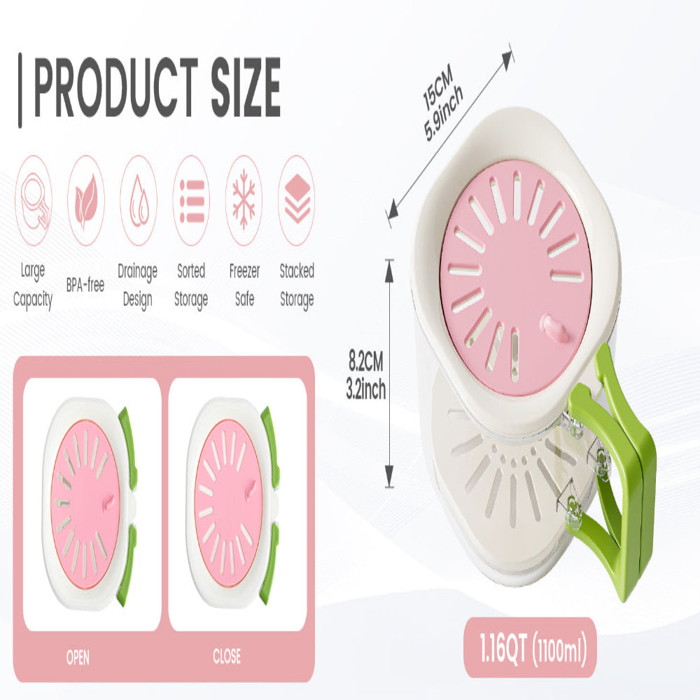 Wash, Drain & Store with Ease – The 2-in-1 Vegetable Washing & Drying Basket