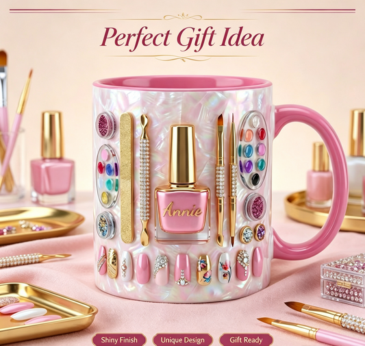 Nail Artist Mug 2D Printed 3D Effect
