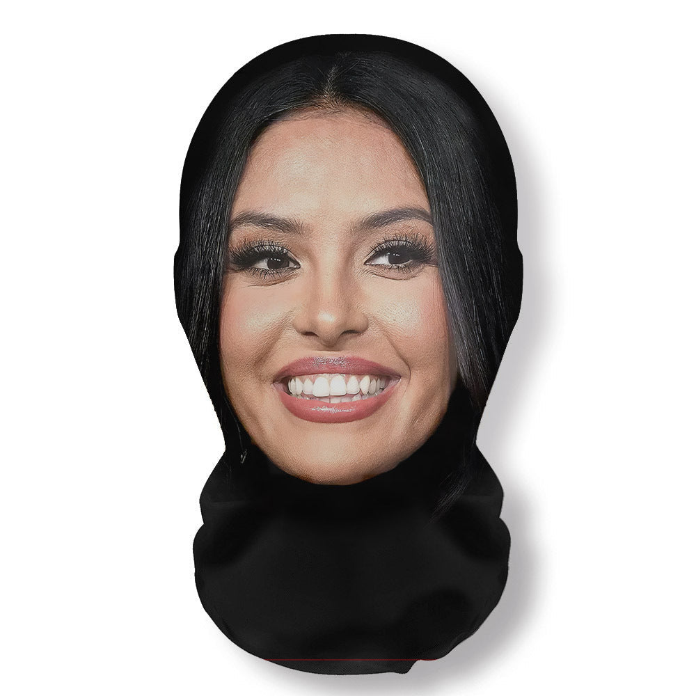 3D Mask Realistic Mask Role Playing Prop Fun Black Mesh Headset Halloween Funny（3PCS)