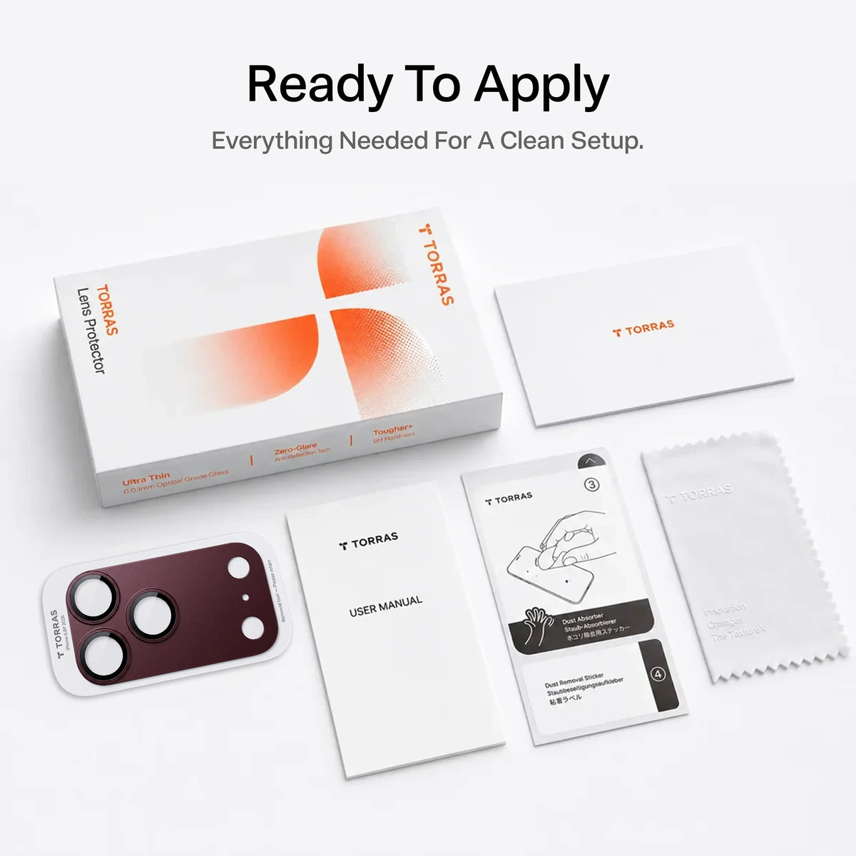 iPhone 18 Camera Lens Protector — Full-Coverage 9H+ Glass Protection
