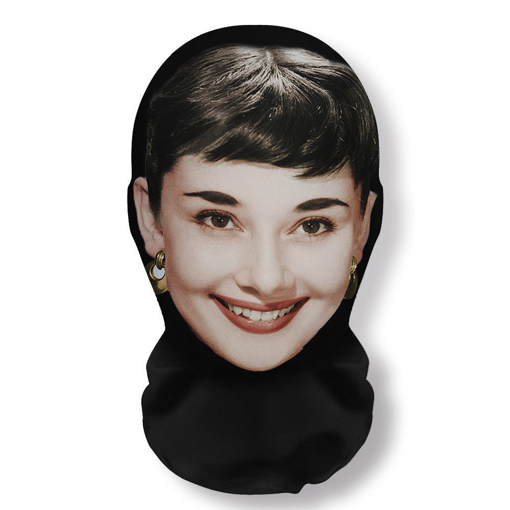 3D Mask Realistic Mask Role Playing Prop Fun Black Mesh Headset Halloween Funny（3PCS)