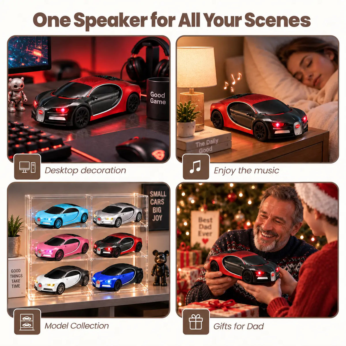 WSTER WS-660 Supercar Bluetooth Speaker with LED Lights