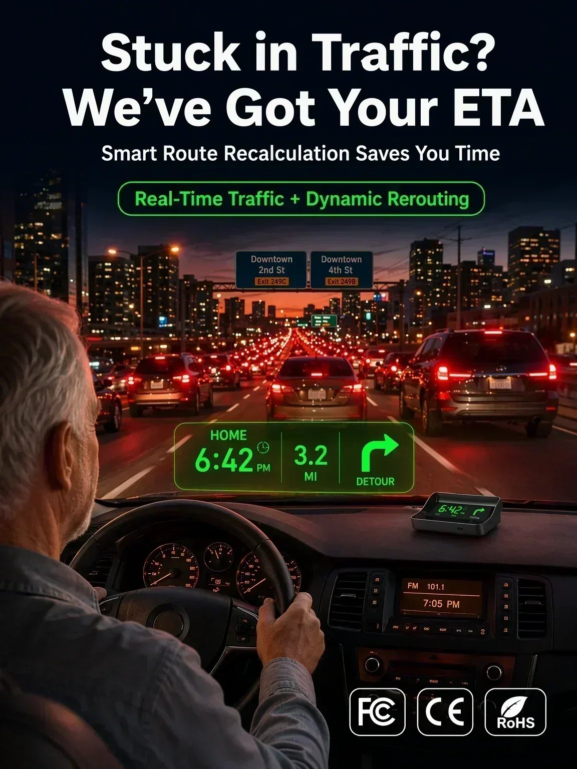 🚗 50% Off Now! Head-Up Display (HUD) GPS Digital Speedometer – Features traffic light countdown and speed camera alerts; a universal driving safety system to help you avoid city traffic fines.