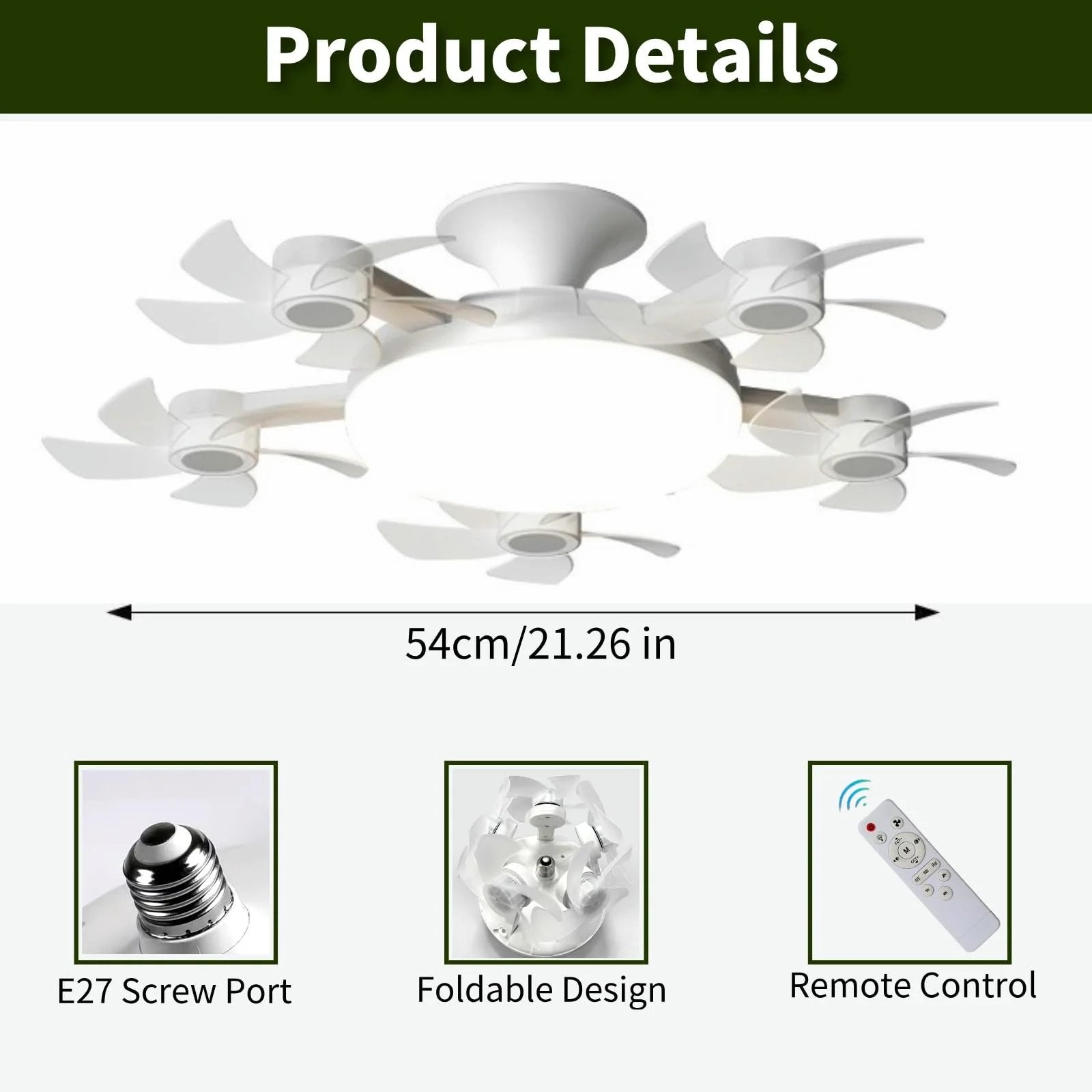 🔥10K+ SOLD LAST WEEK! - 🏆🚁 2026 New Plug-In Smart Ceiling Fan Light