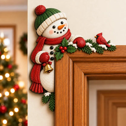 💯Christmas Peekaboo Door Frame Corner Decor丨Size: 20 cm