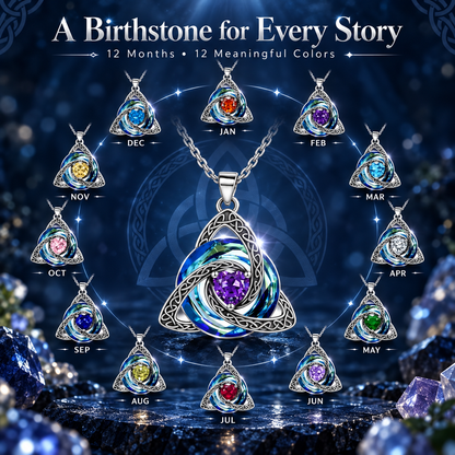 Birthstone Celtic Knot Necklace for Women