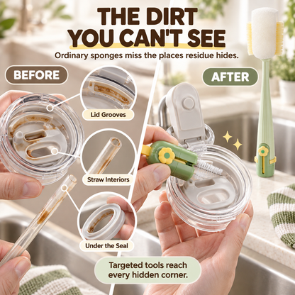 🧼 5-in-1 Bottle & Cup Cleaning Brush – Clean Every Hidden Corner
