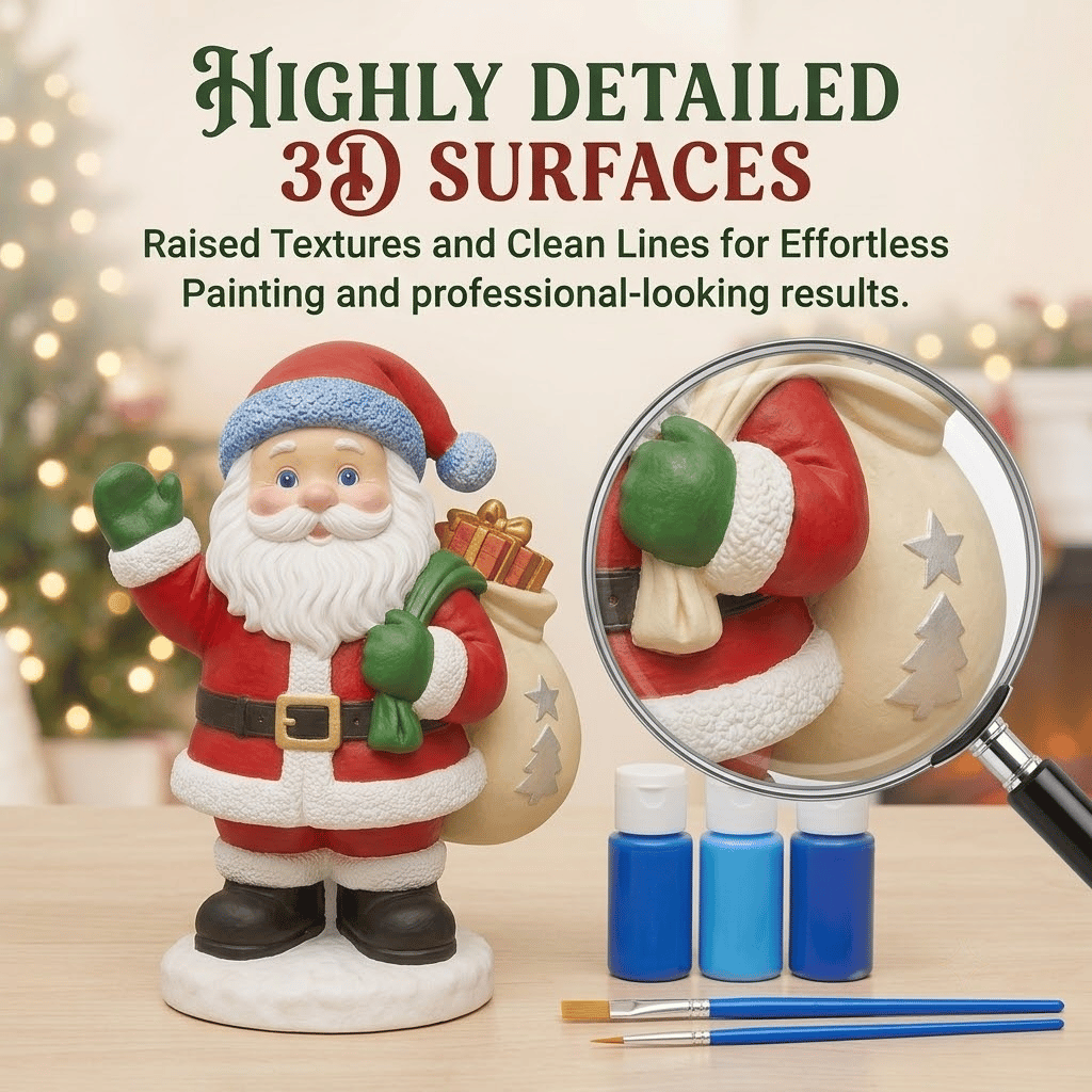 • 🎨 Beginner-Friendly DIY Christmas Figurine Painting Kit | Create Your Own Festive Holiday Decorations 🎄💕