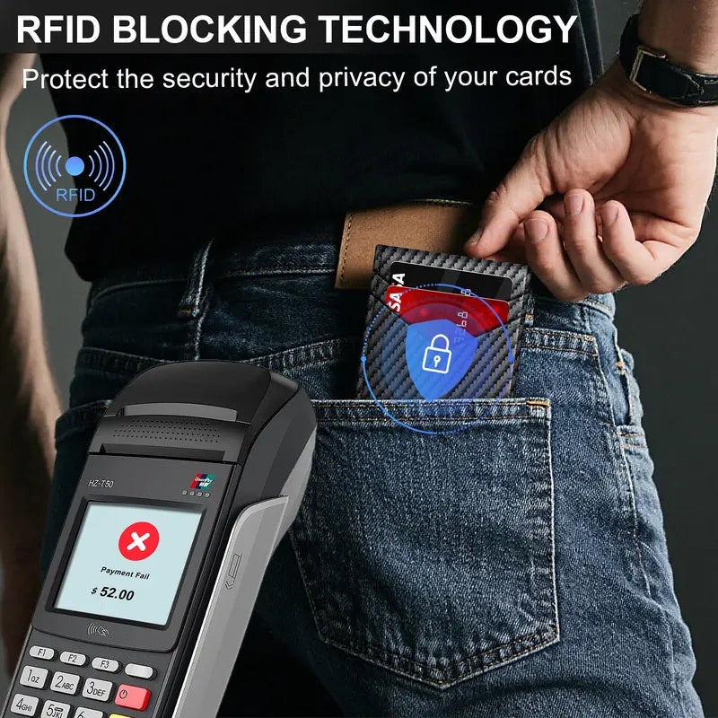 💳 POP-UP CARD WALLET | Slim RFID Blocking Wallet with Quick-Access Aluminum Card Holder & Money Clip
