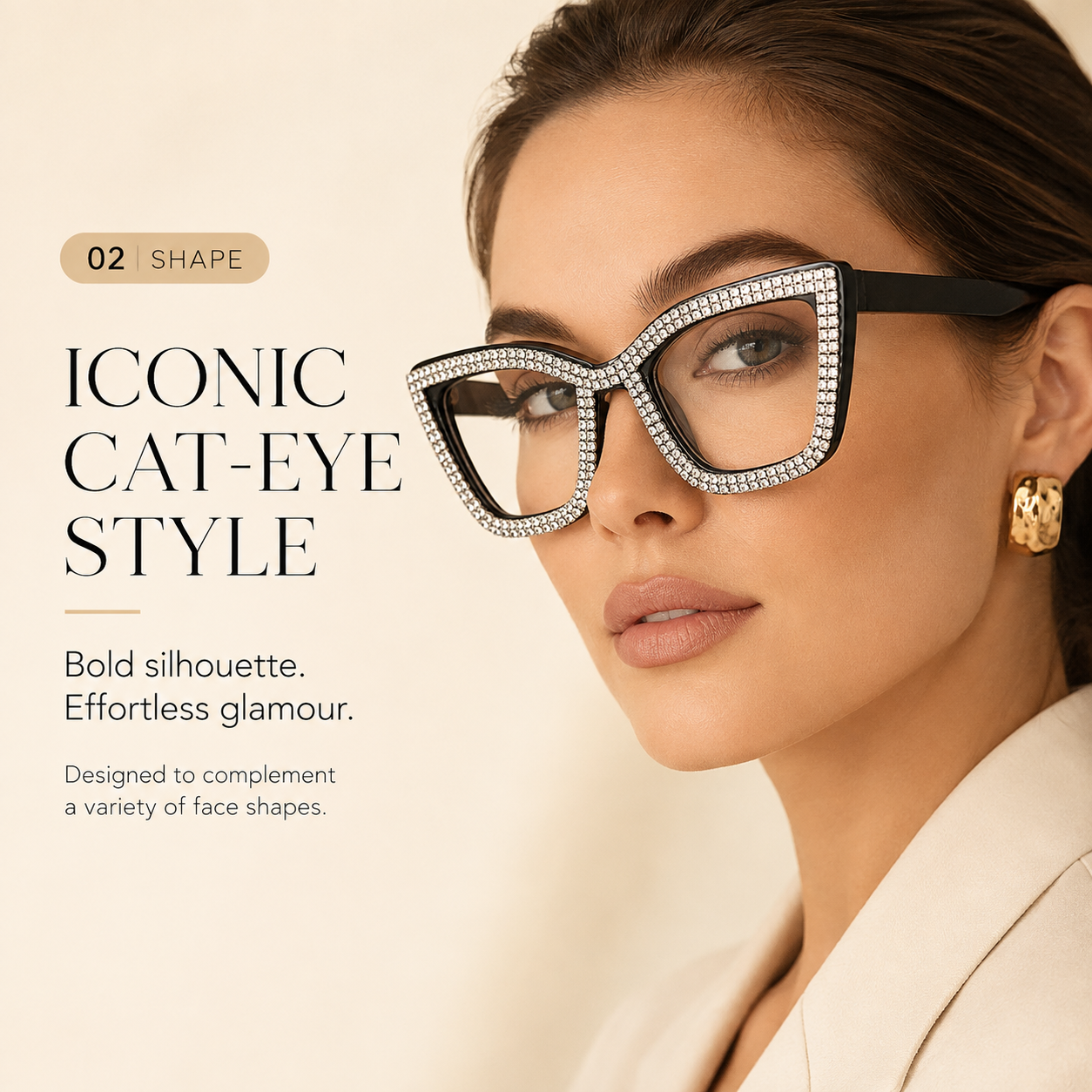 🔥Best Seller- 🐱Cat Eye Anti-Blue Light Reading Glasses 💎Diamond Inlaid