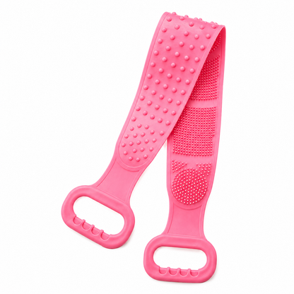 🔥Limited Time 49% OFF🚿 Dual Handle Silicone Back Scrub Strap | Deep Exfoliating Shower Brush
