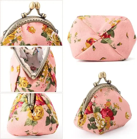 🌸 Cute Vintage Floral Coin Purse for Women 👛